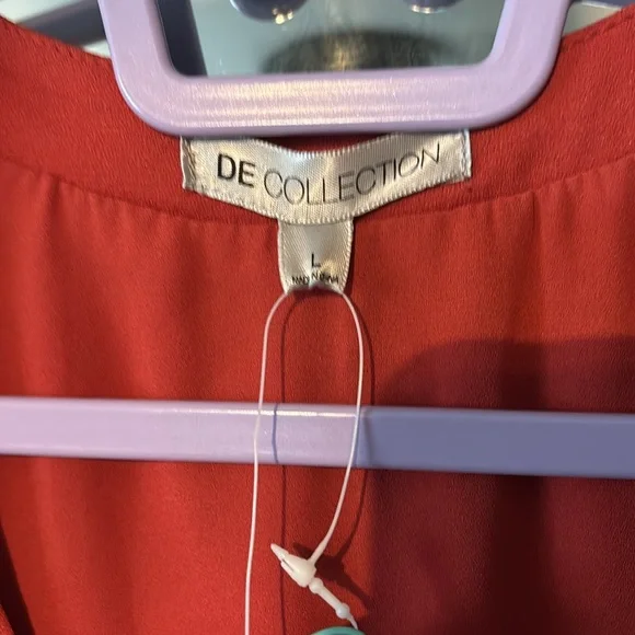 DE Collection orange/red Midi Dress - Picture 3 of 4